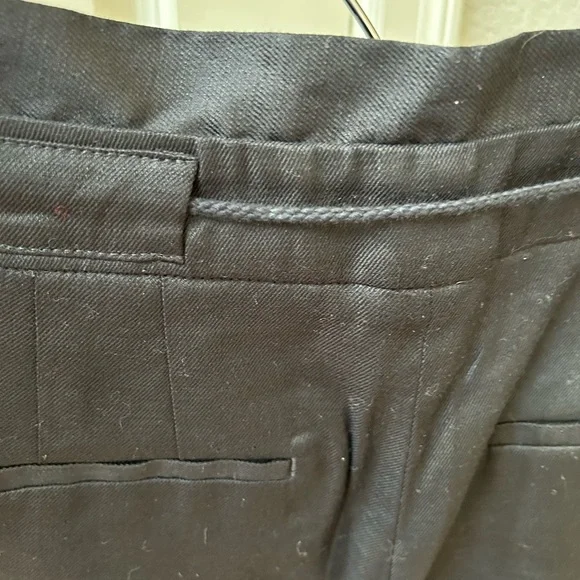 White House Black Market linen blend wide leg crop pants. Lace detail. EUC - Picture 7 of 15